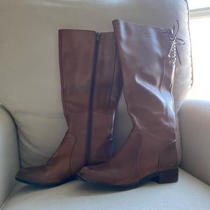 Brown riding boot